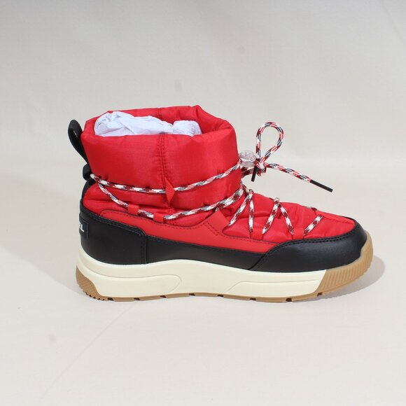 Womens SOREL Whitney III Red Size 7.5 Mid Waterproof Casual Slip On Boots - Picture 3 of 8